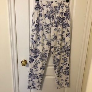 Impromptu Blue & White High-Waisted Pants 🌀Size 2-4